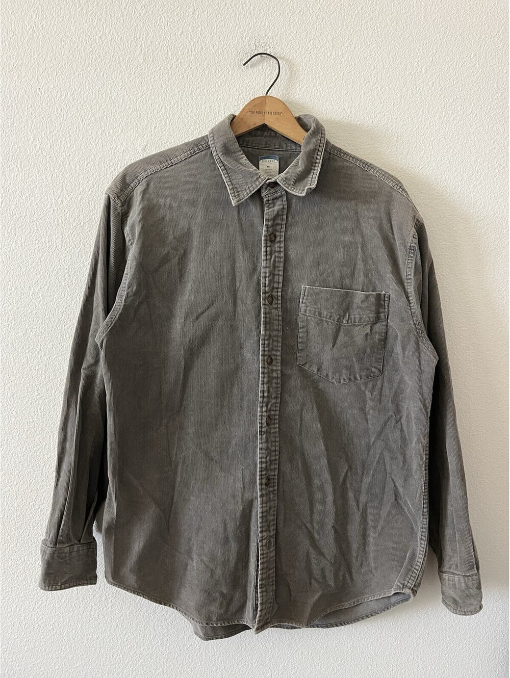 Vintage Old Navy Grey Corduroy Button Up Shirt Medium
